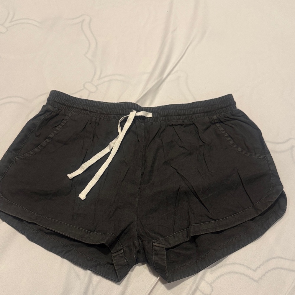 Billabong Black Athletic Shorts with White Drawstring